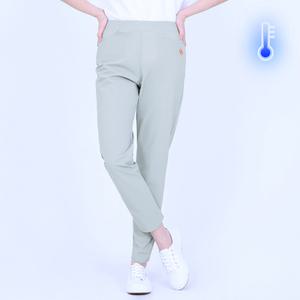 여름 여성 등산바지 쿨 냉감 밴딩 스판 기능성 냉장고 팬츠 얇은 아웃도어 하의 중년 엄마