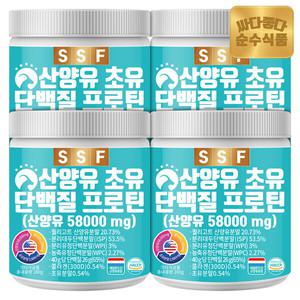 [결제단10%]순수식품 산양유 초유 어린 피쉬 콜라겐 단백질 프로틴 쉐이크 280g x 4통 / 파우더 분말 가루