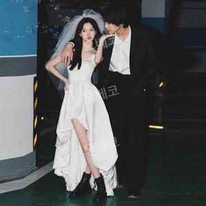웨딩촬영드레스 피로연 2부원피스 결혼식 신부