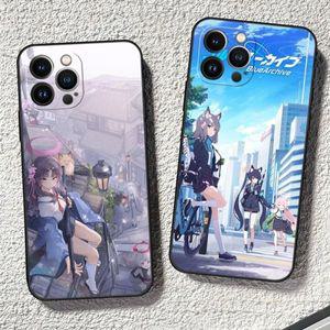 블루아카이브 아이폰 케이스 핸드폰 Blue Archive Phone Case for iphone 11 Pro Max 12 Mini 13 14 X Xr l