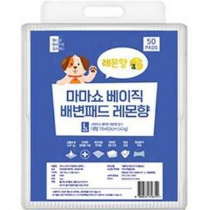 마마쇼 강아지 베이직 배변패드 레몬향, L(76 x 60c..., 50개입, 1개 one option