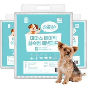마마쇼 배변유도제함유 베이직 실속형 배변패드, M(40 x 50 ..., 100개입, 3개 one
