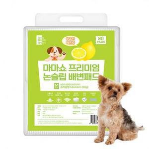 마마쇼 프리미엄 논슬립 배변패드 상큼한 레몬향, 슈퍼M(53 x 4..., 90개입, 1개
