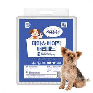 마마쇼 베이직 배변패드 배변유도제 함유 무향, M(40 x 50 ..., 100개입, 1개 one o