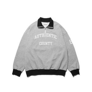 [기모] Authentic Zip-Up Sweat Shirt Gray
