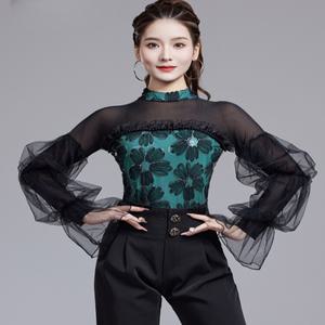 라인 라틴 댄스상의 공연복 줌바 방송 왈츠 댄스복 의상