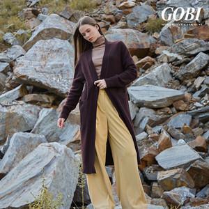 [런칭가 699000원]고비(GOBI) 캐시미어 100 립라인 롱 니트코트