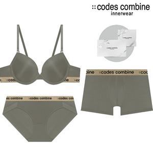 [롯데백화점]코데즈컴바인 이너웨어 [선물포장] 커플속옷세트 BRBPDR61GY