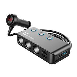 UC-CA16 퀵차지 차량용 고속충전기 시거잭3구 멀티USB 차량용충전기 차량충전기 자동차충전기
