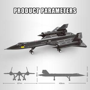 WG4005 1/74 SR-71 블랙버드 정찰기 블록 작은 입자 우주 왕복선 시리즈 장난감 소년 선물