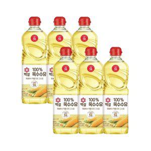 [기타]백설 옥수수유 900ml x6개