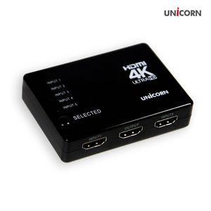 유니콘 HS 500H 5대1 4K HDMI 스위치 셀렉터선택기 PC
