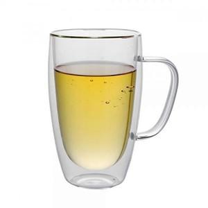 450ml 로하티크리스 손잡이컵 유리컵 이중 유리컵 유