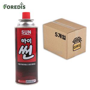 국민연료 하이썬 부탄가스 연료 220g 낱개 5개