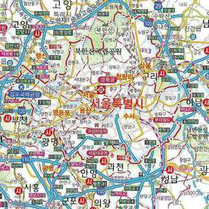대한민국지도 도로 전도 우리나라 여행 코팅 전국ssu636