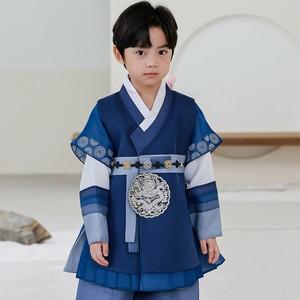 [보리보리/하랑한복]25년 설 신상 하랑한복 이도랑+복주머니 유아 아동 남아 한복