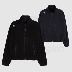 [데상트] 데상트 여성 오버핏 플리스 우븐 양면 자켓 SP122UKT11 BLK