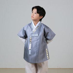 한설한복 H5708 왕세자 퀄리티 남아 그레이한복[1세-12세]