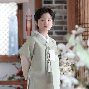 한설한복 H5711 삼색의 조화 왕세자 퀄리티 남아 한복[1세-12세]