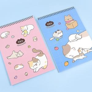핑크풋 귀여운 냥냥이 종합장 스프링 무선
