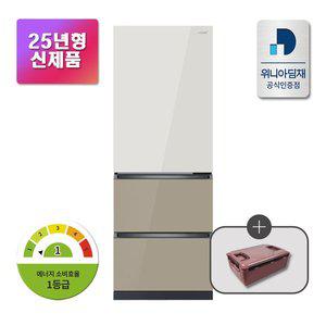 [위니아][인증점] 25년형 딤채 1등급 3도어 330L 스탠드 김치냉장고 EDT33KBPIER 샤인 베이지브라운