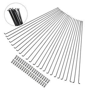 니플이 있는 자전거 스포크, MTB 자전거 스포크, 사이클링 휠 액세서리, 24 개, 261mm, 275mm, 287mm, 27.5