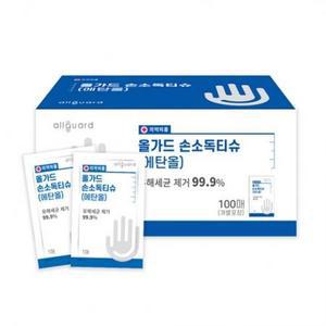 올가드 일회용 손소독티슈 낱개포장형 100개입, 1개 one option
