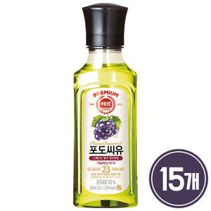 사조 해표 포도씨유 250ml x 15개 / 식용유 유지류 오일 기름