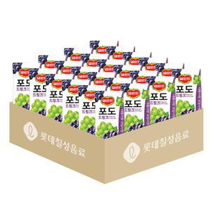 롯데칠성 델몬트 드링크포도 190ml PACK 32개 음료 과일 과즙 팩