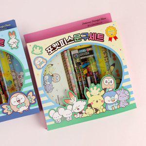 포켓몬스터 포켓피스 문구세트 신학기 준비물 필기용품 연필 볼펜 세트 필통
