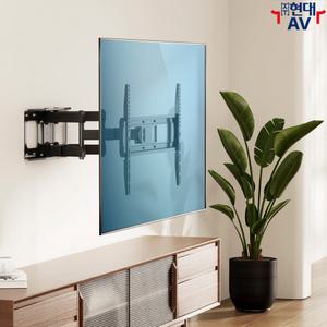 현대AV HD-2890-46s 초대형 TV 벽걸이 브라켓 거치대 월마운트, 86인치/60kg 이내 지원, 상하 각도 및 좌우 회전 조절 가능, 케이블 정리 지원, 한글 안내서 기본 제공, LG 삼성 사이니지 설치