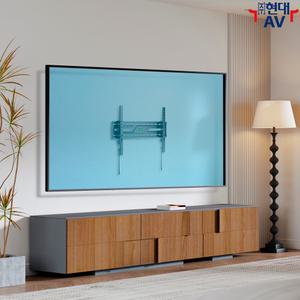 현대AV HD-1386-46T 초대형 TV 벽걸이 브라켓 거치대 월마운트, 86인치/75kg 이내 설치 지원, 상하 각도 조절 가능, 수평계 장착, 한글 설치안내서 기본 제공, LG 삼성 사이니지 호환