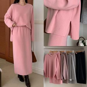 위쉬몰 KD 베이직기모스커트투피스(T715H501) 빅사이즈