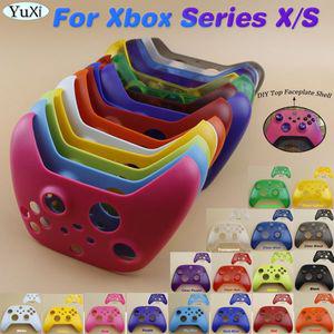 Xbox 시리즈 X S 컨트롤러용 전면 하우징 쉘 케이스 플라스틱 컬러풀 탑 커버 스킨 교체 1 개