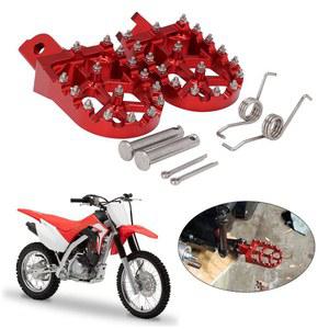 AnXin 더트 바이크 풋 페그 모터사이클 페달, CRF 110 110F 2013-2024 CRF125F 2014-2024 피트 레드용 CNC 받침대