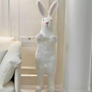 대형토끼인형 동물조형물 조각상 스탠딩 인테리어 카페입구 화이트 155cm