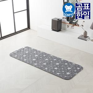 곰표한일 전기요 1인용 무자계 싱글 전기 침대 매트 노블 스타팅 그레이 소형