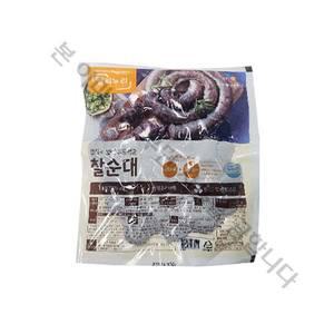 CJ 헬씨누리 껍질이 얇아 부드러운 찰순대 슬라이스 1kg (냉장포장)