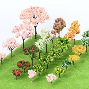 1 50 체중계 모델 나무 DIY 미니어처 조경 기차 철도 건물 풍경 디오라마 정원 장식 75 100 150 10