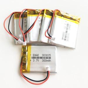 리튬 폴리머 LiPo 충전식 배터리 303035 + JST 1.25mm 2 핀 플매트 카펫 러그  Mp3 DVD 전자책 블루투스 헤