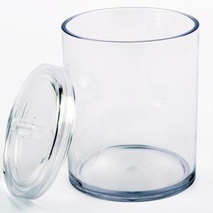 뚜껑있는정리함 메이크업샵 화장솜 보관 박스 아크릴 원형정리대 파우더룸