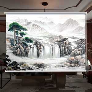 산수화 블라인드 민화 수묵화 롤 스크린 거실 베란다 2.1mx1.8m