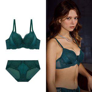 [EBLIN] 노라인헴팬티세트 딥그린뮤즈 브라 DARK GREEN EBBRE4V78R_P382535040