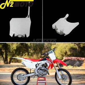 흰색 전면 이름 번호 플레이트 홀더 Supermoto 보드 혼다 호환 용 CRF250R CRF 250 R 먼지 자전거 Motocros