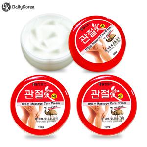 웰빙헬스 관절애 바르는 마사지크림 100g 3개 운동전후 에뮤오일함유 D