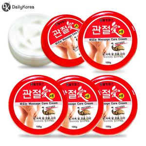 웰빙헬스 관절애 바르는 마사지크림 100g 5개 운동전후 에뮤오일함유 근육 D