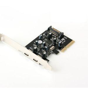 USB 3.1 카드 Type C 2포트 PCI-E 배속 USB 포트 가