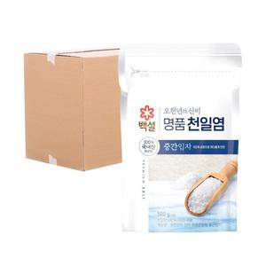 (박스) CJ 오천년의신비 명품천일염(중간입자) 500g 12입