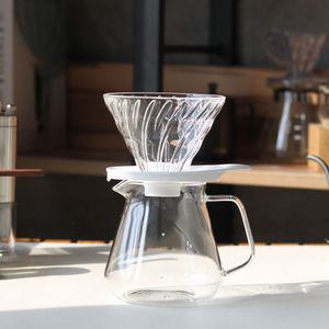 하리오 V60 글라스 드리퍼 핸드드립세트 1-4인 화이트퍼 커피 유리퍼 기구 필터 드립퍼 여과지 커피퍼