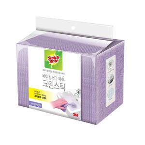 (코스트코 직배송) 스카치브라이트 베이킹소다 청소용 수세미 40매